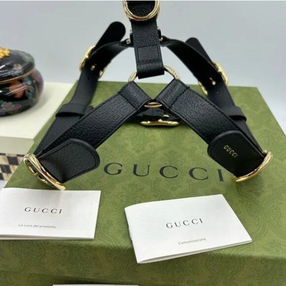 Gucci demetra , extra large leather dog harness made in Italy - Picture 5 of 14